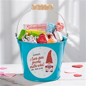 Gnome Personalized Mini Treat Bucket-Turquoise - 36078-T