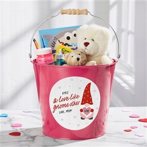 Gnome Personalized Large Treat Bucket - Pink - 36078-PL