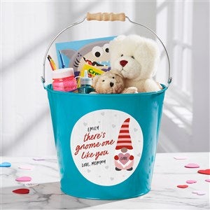 Gnome Personalized Large Treat Bucket - Turquoise - 36078-TL