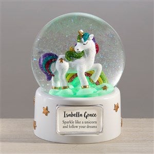 Unicorn Personalized Light Up Snow Globe - 36079