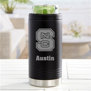 NCAA NC State Wolfpack Personalized Insulated Skinny Can Holder- Black - 36080