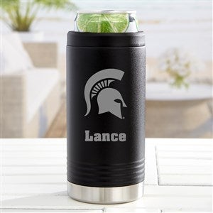 NCAA Michigan State Spartans Personalized Insulated Skinny Can Holder- Black - 36081