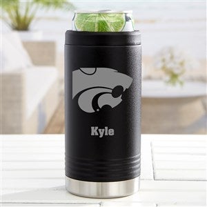 NCAA Kansas State Wildcats Personalized Insulated Skinny Can Holder- Black - 36087