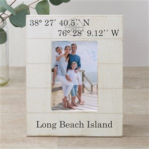 Latitude & Longitude Personalized Shiplap Frame 4x6 Vertical - 36090-4x6V