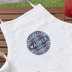 Patriotic Plaid Personalized Apron - 36100-A