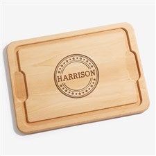 Patriotic Plaid Personalized Hardwood Cutting Board- 12x17 - 36103