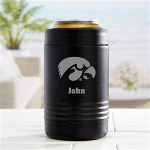 NCAA Iowa Hawkeyes Personalized Stainless Insulated Can Holder - 36122