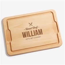 Head Chef Personalized Hardwood Cutting Board- 12x17 - 36160