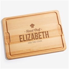 Head Chef Personalized Extra Large Hardwood Cutting Board- 15x21 - 36160-XL