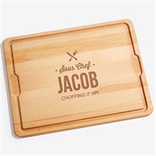Head Chef Personalized Oversized Hardwood Cutting Board- 18x24 - 36160-XXL