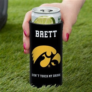 NCAA Iowa Hawkeyes Personalized Slim Can Cooler - 36195