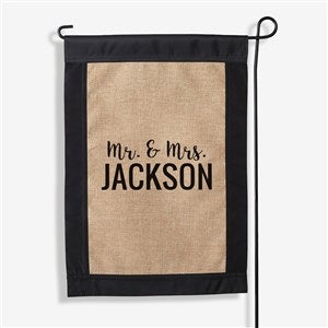 Wedding Couple Personalized Burlap Garden Flag - 36236