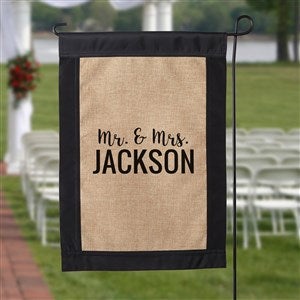 Wedding Couple Personalized Burlap Garden Flag - 36236