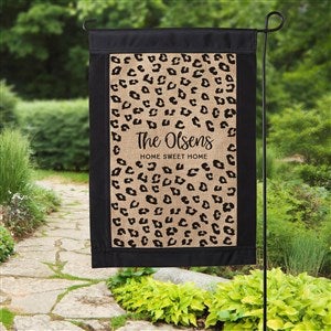 Leopard Personalized Burlap Garden Flag - 36244