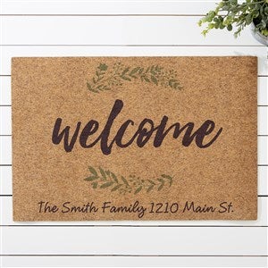 Cozy Home Personalized 18x27 Synthetic Coir Doormat - 36255