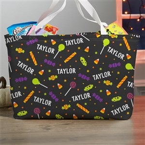 Candy Pattern Personalized Halloween Treat Bag - 36258