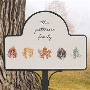 Stamped Leaves Personalized Magnetic Garden Sign - 36320