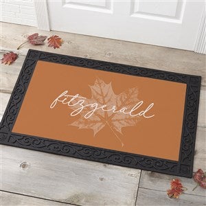 Stamped Leaves Personalized Doormat- 20x35 - 36357-M