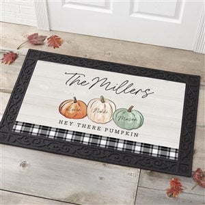 Fall Family Pumpkins Personalized Doormat-20x35 - 36370-M