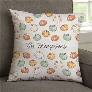 Fall Family Pumpkins Personalized 14 Throw Pillow - 36371-S