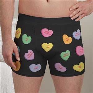 Conversation Hearts Personalized Valentines Day Boxers - 36420