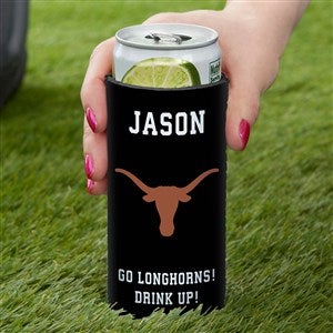 NCAA Texas Longhorns Personalized Slim Can Cooler - 36423