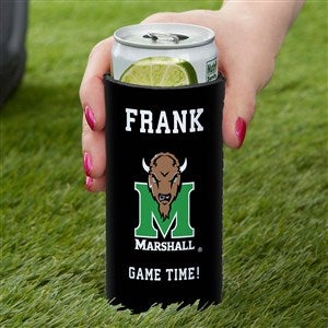 NCAA Marshall Thundering Herd Personalized Slim Can Cooler - 36431