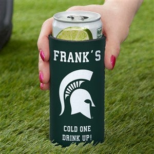 NCAA Michigan State Spartans Personalized Slim Can Cooler - 36438