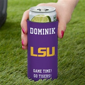 NCAA LSU Tigers Personalized Slim Can Cooler - 36445
