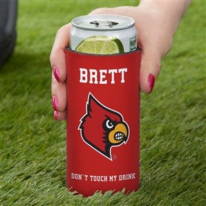 NCAA Louisville Cardinals Personalized Slim Can Cooler - 36446