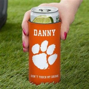 NCAA Clemson Tigers Personalized Slim Can Cooler - 36454