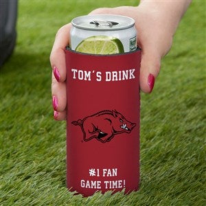 NCAA Arkansas Razorbacks Personalized Slim Can Cooler - 36455