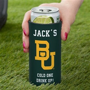 NCAA Baylor Bears Personalized Slim Can Cooler - 36458