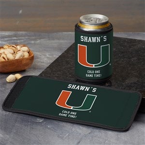 NCAA Miami Hurricanes Personalized Can  Bottle Wrap - 36469