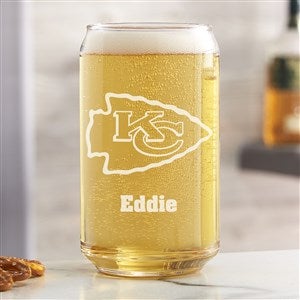 NFL Kansas City Chiefs Personalized 16 oz. Beer Can Glass - 36501-B
