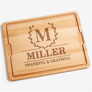 Laurel Wreath Personalized Extra Large Cutting Board - 18x24 - 36511-XXL