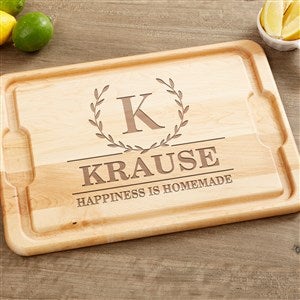 Laurel Wreath Personalized Extra Large Cutting Board - 18x24 - 36511-XXL