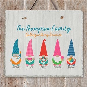 Summer Gnomes Personalized Slate Plaque - 36565