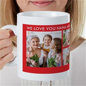 Picture Perfect 4 Photo Personalized 30 oz. Oversized Coffee Mug - 36573