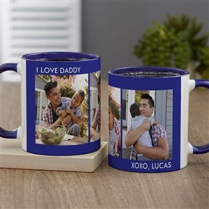 Picture Perfect 3 Photoo Personalized Coffee Mug 11oz Blue - 36576-BL