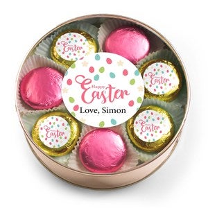 Happy Easter X-Large Tin with 16 Chocolate Covered Oreo Cookies - 36646D-XLG