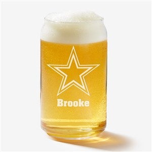 NFL Dallas Cowboys Personalized 16 oz. Beer Can Glass - 36674-B