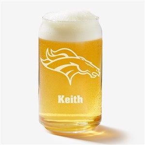 NFL Denver Broncos Personalized 16 oz. Beer Can Glass - 36675-B