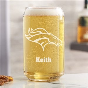 NFL Denver Broncos Personalized 16 oz. Beer Can Glass - 36675-B