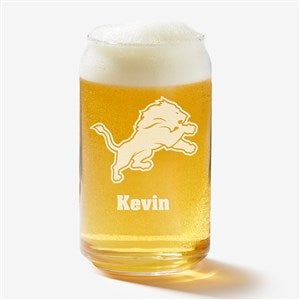 NFL Detroit Lions Personalized 16 oz. Beer Can Glass - 36676-B