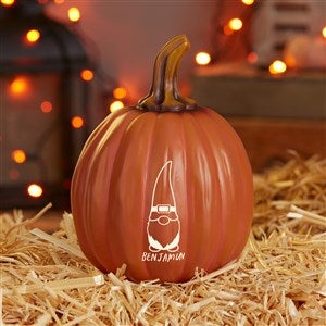 Fall Gnomes Personalized Resin Pumpkins- Small Orange - 36700-SO