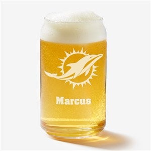 NFL Miami Dolphins Personalized 16 oz. Beer Can Glass - 36703-B