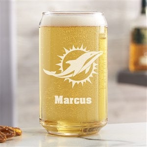 NFL Miami Dolphins Personalized 16 oz. Beer Can Glass - 36703-B