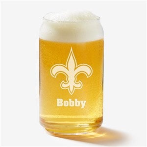 NFL New Orleans Saints Personalized 16 oz. Beer Can Glass - 36706-B