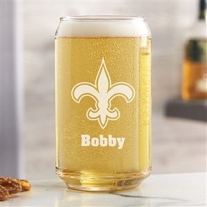 NFL New Orleans Saints Personalized 16 oz. Beer Can Glass - 36706-B